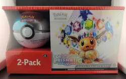 POKEMON PRISMATIC EVOLUTIONS ETB ELITE TRAINER BOX & POKEBALL - Image 1