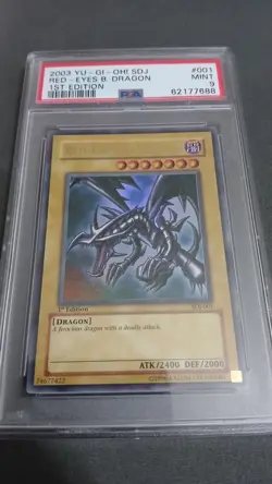 PSA 9 - SDJ-001 - 1st Edition - Ultra Rare - Red-Eyes B. Dragon - 2003 Yu-Gi-Oh! - Image 1
