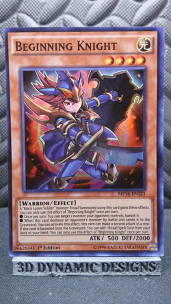 | Yugioh Beginning Knight MP16-EN123 1st Edition Super Rare LP 🔥 | - Image 1