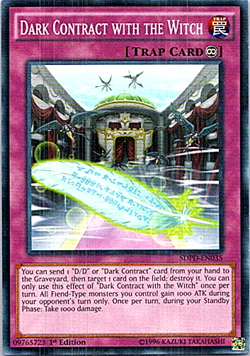 Dark Contract With The Witch SDPD-EN035 Yu-Gi-Oh! Light Play 1st Edition - Image 1