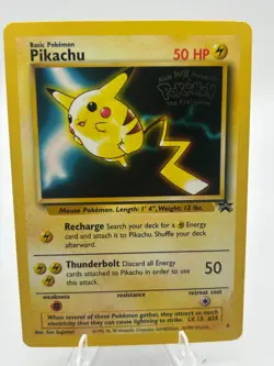 Pikachu - Kids WB Promo Pokemon Card (1999, Black Star Promo #4) - Image 1
