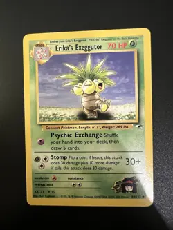 Erika’s Exeggutor 44/132 Gym Heroes Unlimited 2000 Pokemon Card Uncommon NM - Image 1