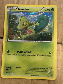 Treecko 1/12 2015 Pokemon TCG Card McDonald's Promos Holo - Image 1