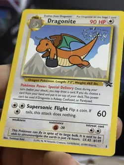 Dragonite 5 1999 WB Movie Black Star Promo Rare WOTC Nintendo Pokemon Card TCG - Image 5
