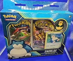 Pokemon TCG: Snorlax Card & Pin Collection 3 Booster Packs New - Image 1
