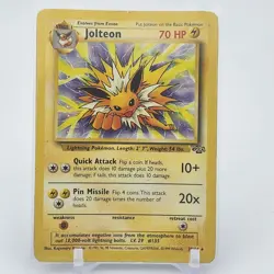 Jolteon 20/64 Jungle Unlimited - Non Holo Rare - WOTC Pokemon Card - HP - Image 1
