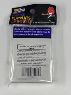 White Yu-Gi-Oh! Japanese Size Player's Choice Card Protector TCG 60 Sleeves - Image 2