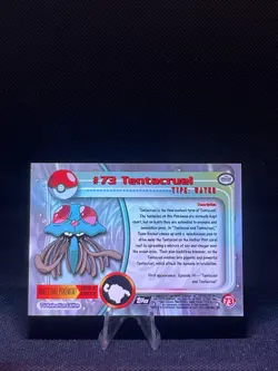 TENTACRUEL #73 - BLACK Logo - NON-HOLO - SERIES 1 - TOPPS Pokemon Card - NM/LP - Image 2