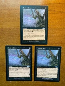 Rain of Filth, X3, Urza's Saga, Magic the Gathering, Never Played! - Image 1