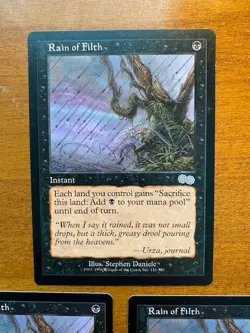 Rain of Filth, X3, Urza's Saga, Magic the Gathering, Never Played! - Image 2