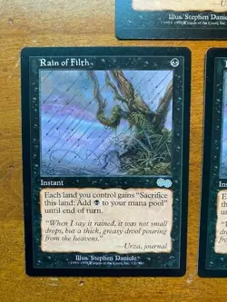 Rain of Filth, X3, Urza's Saga, Magic the Gathering, Never Played! - Image 3