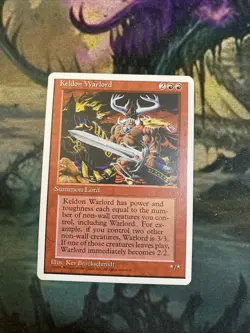 Vintage 1995 Keldon Warlord - MTG 4th Edition - Image 1