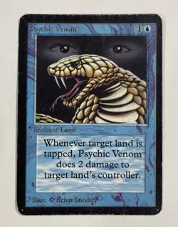 Psychic Venom Alpha MP Moderate Play MTG Magic The Gathering C - Image 1