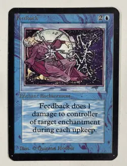 Feedback Alpha MP Moderate Play MTG Magic The Gathering - Image 1