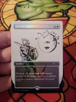 Fell the Mighty (Rainbow Foil) Secret Lair Drop D&D MTG NM - Image 1