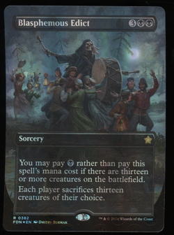 Blasphemous Edict - Mana Foil - Borderless - MTG Foundations - RareCo - Image 1