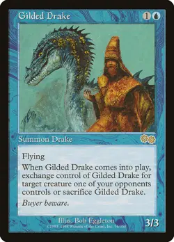 Gilded Drake [Urza's Saga] Magic MTG - Image 1