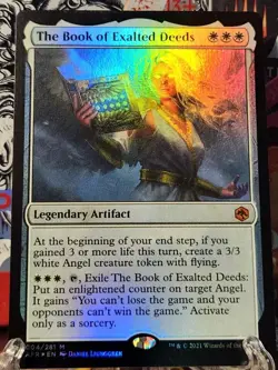 The Book of Exalted Deeds FOIL (MTG, Magic the Gathering) AFR, NM - Image 1