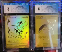 CGA 9.0 Pokemon Pikachu V + Poke Ball Celebrations SWSH145 SWSH146 Promo - Image 1