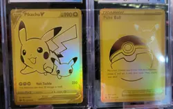 CGA 9.0 Pokemon Pikachu V + Poke Ball Celebrations SWSH145 SWSH146 Promo - Image 2