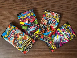 Mega Evolution Pokemon Booster Pack Art Set [New] - Lot of 4 Sealed Packs - Image 1