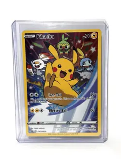 Pokemon TCG Pikachu SWSH020 Black Star Promo Full Art Near Mint+ - Image 1
