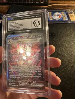 ERROR Charizard ex SIR Pokemon Paldean Fates 234/091 CGC 9.5 Incomplete Texture - Image 3