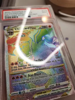 2022 Pokemon Brilliant Stars Charizard VSTAR 174/172 PSA 9 MINT - Image 2