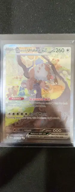 TCG Pokemon English Bloodmoon Ursaluna ex 216/167 Sv06: Twilight Masquerade Holo - Image 1