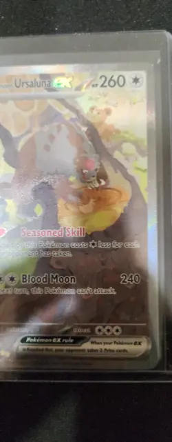 TCG Pokemon English Bloodmoon Ursaluna ex 216/167 Sv06: Twilight Masquerade Holo - Image 2
