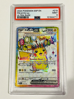Surging Sparks- Pikachu ex Hyper Rare #247/191, UR Full Art #219/191, #057 PSA 9 - Image 5