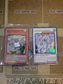 YUGIOH STARDUST DRAGON ASSAULT MODE DP09 SUPER UNLIMITED ED VLP + STARDUST ALT - Image 1