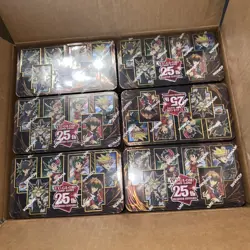 Konami Yu-Gi-Oh! 25th Anniversary Tin: Dueling Heroes - Case of 12 Tins 83717861126 - Image 1