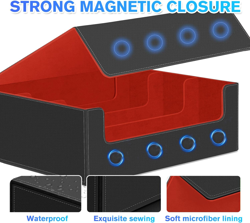 Trading Card Storage Box for MTG, 1800+ PU Leather Deck Box With Magnetic Closur - Image 2