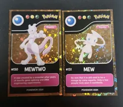 Pokemon Pokedex Card Holo Mewtwo And Mew - Image 1