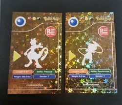 Pokemon Pokedex Card Holo Mewtwo And Mew - Image 2