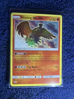 2017 Pokemon TCG Shining Legends Black Star Promo Card #SM70 Shining Ho-Oh Holo - Image 1