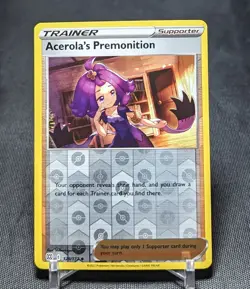 Acerola's Premonition Reverse Holo Pokemon TCG Brilliant Stars Card 129/172 - Image 1