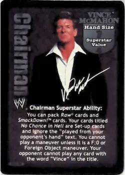 Raw Deal CCG Vince McMahon Superstar Card - Lethal Library Holiday Collection - Image 1