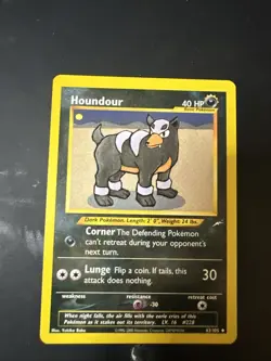 Pokemon TCG Houndour Neo Destiny Unlimited Uncommon Card 43/105 - Image 1