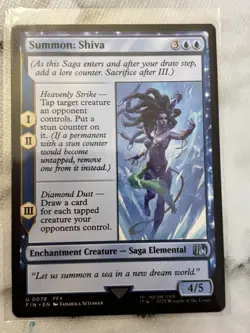 Summon: Shiva MTG Final Fantasy NM Uncommon U 0078 FFX Blue Enchantment Card - Image 1
