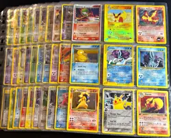 Lot of 90 ALL HOLO Vintage Pokemon Card Binder Collection - Image 1