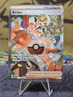 Arven 235/091 Paldean Fates Special Illustration Rare Pokemon TCG Card - Image 1