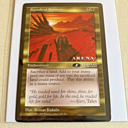 MTG Magic The Gathering - Squandered Resources - Oversized 6x9 Promo TempestCard - Image 1