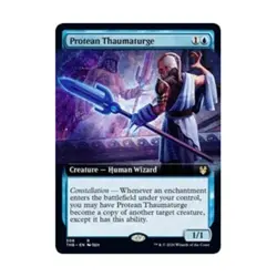 WOTC MtG Theros Beyond Death Protean Thaumaturge (Extended Art) (R) (Foil) NM - Image 1