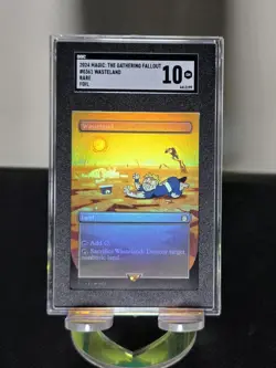 2024 MTG Universes Beyond Fallout Borderless Wasteland (SGC Graded 10) Foil Rare - Image 1