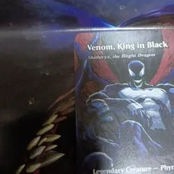 MTG Venom, King in Black Full Art English MAR Borderless Black N/M F/S Japan - Image 2