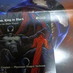 MTG Venom, King in Black Full Art English MAR Borderless Black N/M F/S Japan - Image 3
