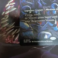 MTG Venom, King in Black Full Art English MAR Borderless Black N/M F/S Japan - Image 4