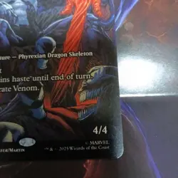 MTG Venom, King in Black Full Art English MAR Borderless Black N/M F/S Japan - Image 5